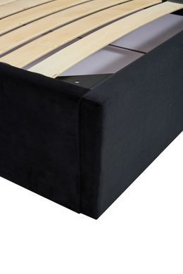 Кровать PALAZZO VELVET Halmar 160*200 Черный/золотой фотография