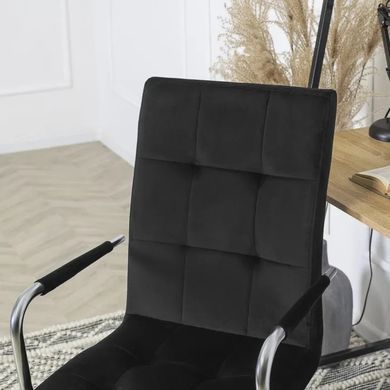 Стілець офісний поворотний MEBEL ELITE BOSTON Velvet Чорний фотографія