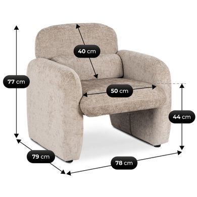 Крісло MEBEL ELITE TOGO Беж фотографія
