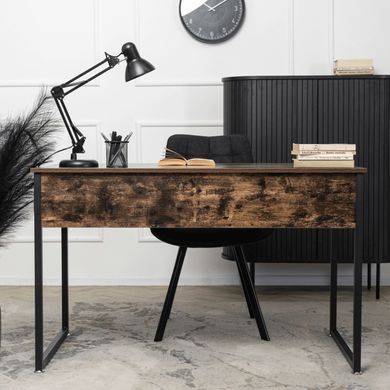 Письмовий стіл MEBEL ELITE ROSS 120 см Золотий рустік / Чорний фотографія