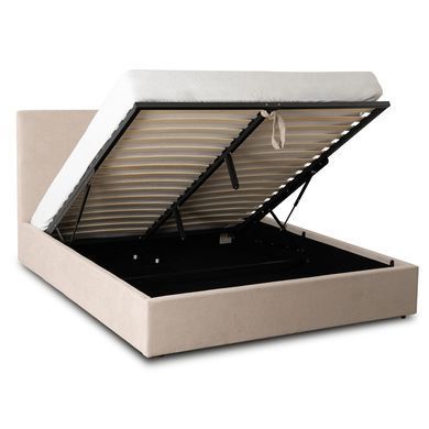 Кровать двуспальная MEBEL ELITE MARSYLIA 160x200 см Беж фотография