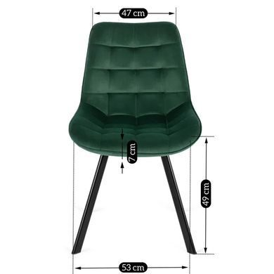 Стул бархатный MEBEL ELITE RICK Velvet Зеленый фотография