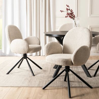 Стілець поворотний MEBEL ELITE MUSSO Бежевий фотографія
