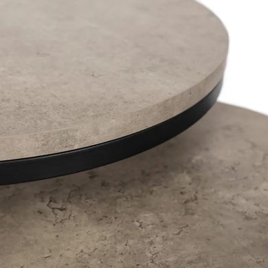 Набір журнальних столиків (2 шт) MEBEL ELITE ROCKY сірий бетон / чорний фотографія