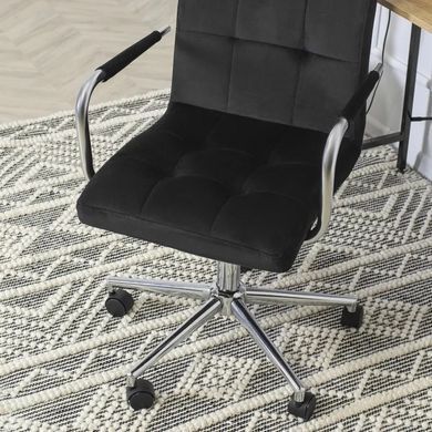 Стілець офісний поворотний MEBEL ELITE BOSTON Velvet Чорний фотографія