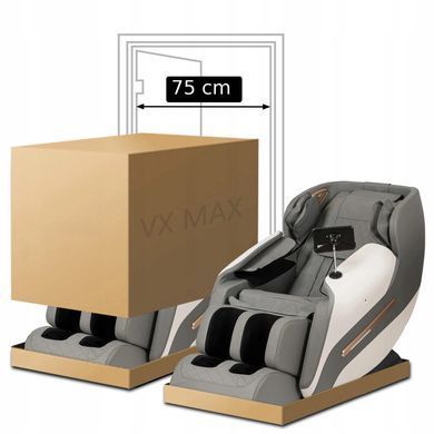 Масажне крісло MEBEL ELITE VX MAX екошкіра Сірий Меню англійською мовою фотографія