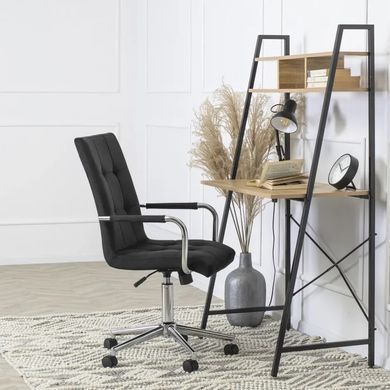 Стілець офісний поворотний MEBEL ELITE BOSTON Velvet Чорний фотографія