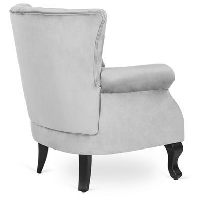 Крісло м'яке оксамитове MEBEL ELITE MALLO Velvet Сірий фотографія