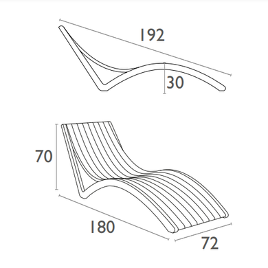 Комплект із 2 шезлонгів Onto Siesta Slim + Стіл Siesta Ocean Side Table - White