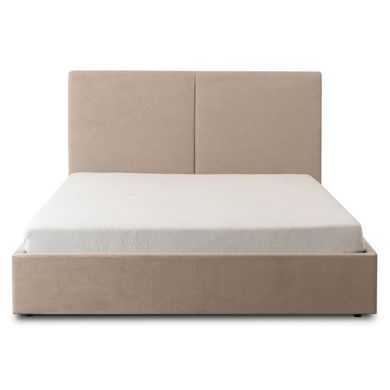 Кровать двуспальная MEBEL ELITE MARSYLIA 160x200 см Беж фотография