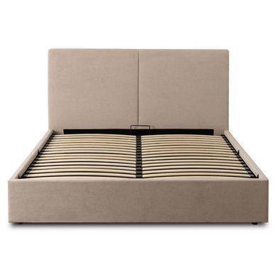 Кровать двуспальная MEBEL ELITE MARSYLIA 160x200 см Беж фотография