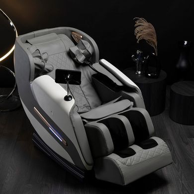 Масажне крісло MEBEL ELITE VX MAX екошкіра Сірий Меню англійською мовою фотографія