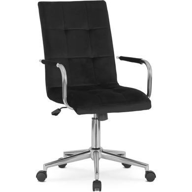 Стілець офісний поворотний MEBEL ELITE BOSTON Velvet Чорний фотографія