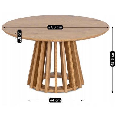 Журнальный столик HARPER MAX MEBEL ELITE 80x80 Дуб фотография