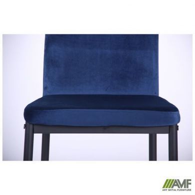 Стул Alabama Velvet AMF Черный / Темно Синий фотография