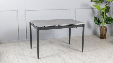 Стол Раскладной Хит Prestol 120/180x80 Керамика Серый мат / Графит фотография