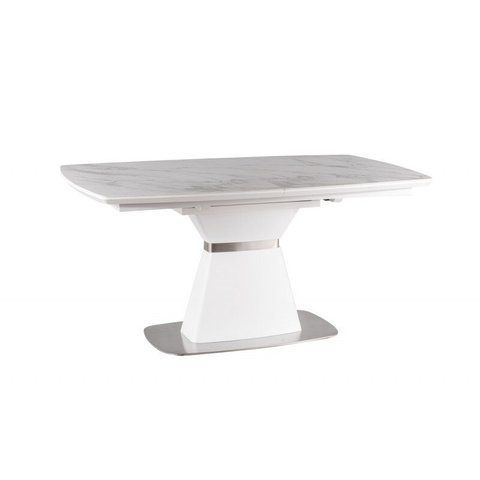 Стол Обеденный SATURN II CERAMIC Signal 160(210)X90 Белый Эффект Мрамора фотография