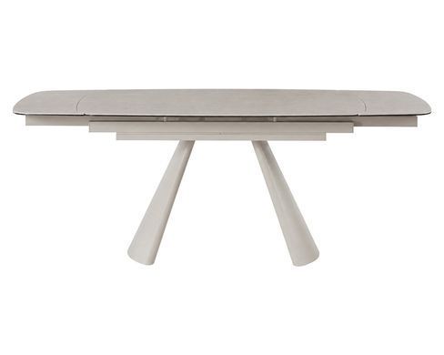 Стіл BROOKLYN CERAMIC Intarsio 140(200)*80 сірий мат/кашемір фотографія