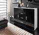 Комод UNI Cama 132 Білий Мат / Чорний Глянець фотографія