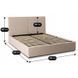 Кровать двуспальная MEBEL ELITE MARSYLIA 160x200 см Беж