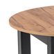 Стол раскладной круглый MEBEL ELITE JAMES 103(223)х103 Дуб крафт/черный