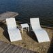 Комплект із 2 шезлонгів Onto Siesta Slim + Стіл Siesta Ocean Side Table - White