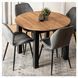 Стол раскладной круглый MEBEL ELITE JAMES 103(223)х103 Дуб крафт/черный