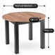 Стол раскладной круглый MEBEL ELITE JAMES 103(223)х103 Дуб крафт/черный