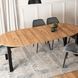 Стол раскладной круглый MEBEL ELITE JAMES 103(223)х103 Дуб крафт/черный