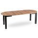 Стол раскладной круглый MEBEL ELITE JAMES 103(223)х103 Дуб крафт/черный
